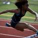 Saline Quenee' Dale competes in hurdles on Tuesday, April 30. Daniel Brenner I AnnArbor.com